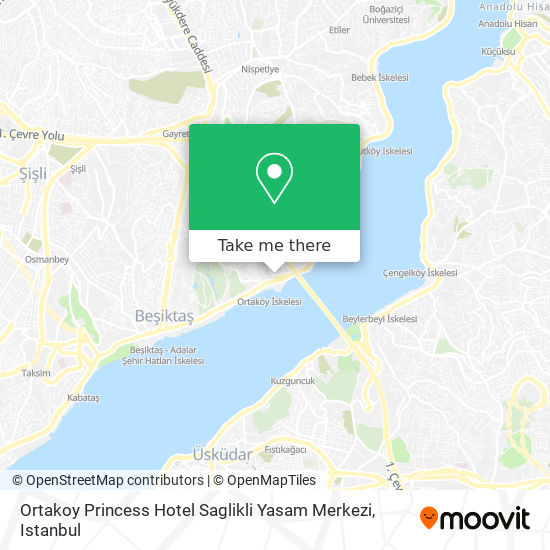 Ortakoy Princess Hotel Saglikli Yasam Merkezi map