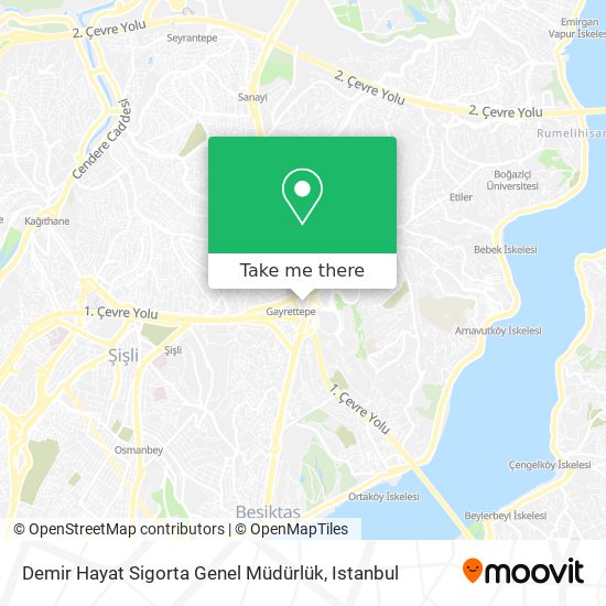 Demir Hayat Sigorta Genel Müdürlük map