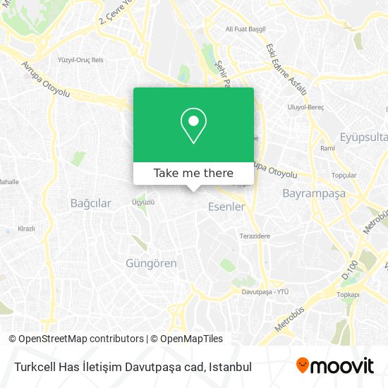 Turkcell Has İletişim Davutpaşa cad map