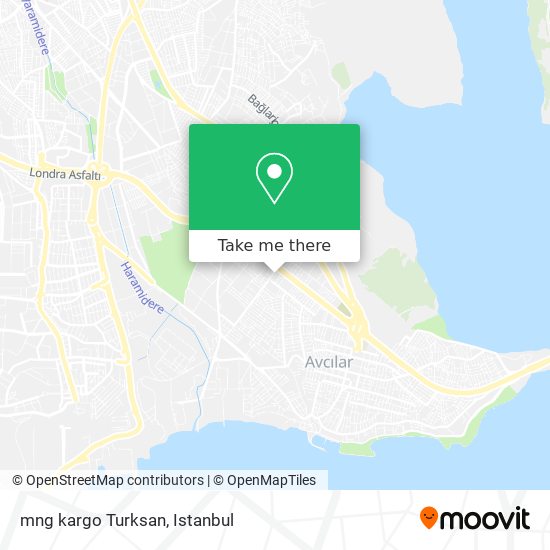 mng kargo Turksan map