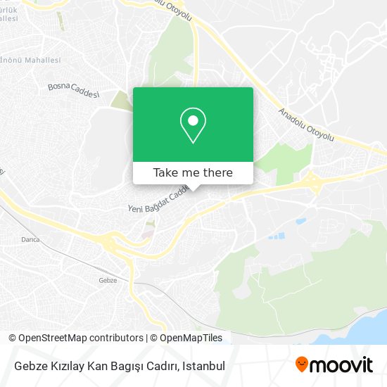 Gebze Kızılay Kan Bagışı Cadırı map