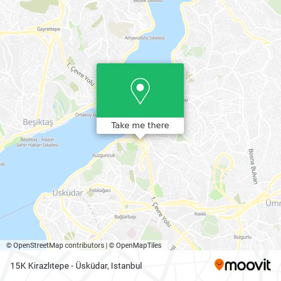 15K Kirazlıtepe - Üsküdar map