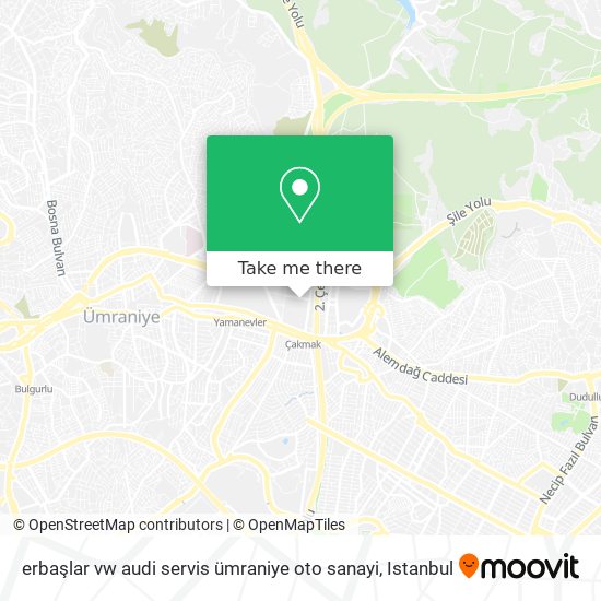 erbaşlar vw audi servis ümraniye oto sanayi map