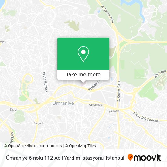 Ümraniye 6 nolu 112 Acil Yardım istasyonu map