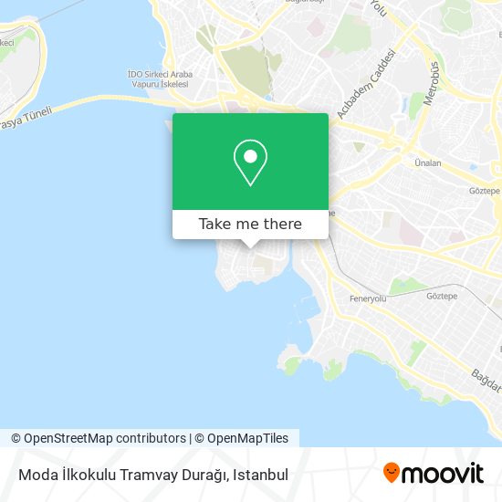 Moda İlkokulu Tramvay Durağı map