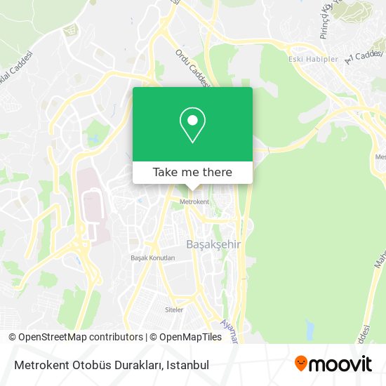 Metrokent Otobüs Durakları map