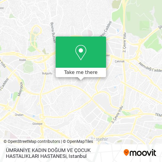 ÜMRANİYE KADIN DOĞUM VE ÇOCUK HASTALIKLARI HASTANESi map