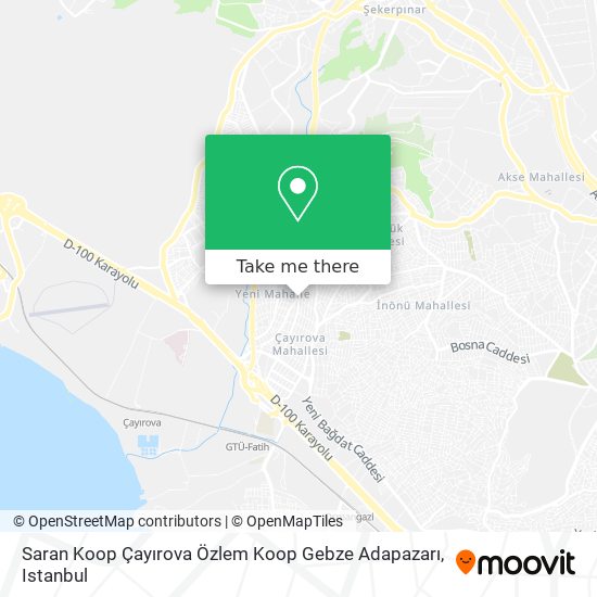 Saran Koop Çayırova Özlem Koop Gebze Adapazarı map