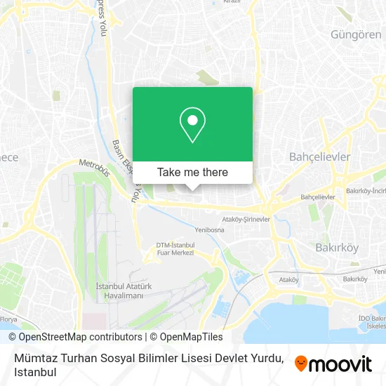 Mümtaz Turhan Sosyal Bilimler Lisesi Devlet Yurdu map