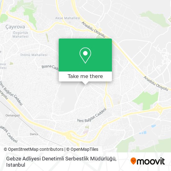 Gebze Adliyesi Denetimli Serbestlik Müdürlüğü map