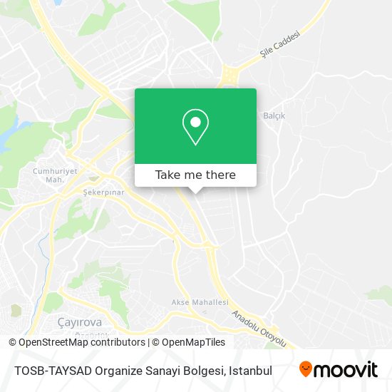 TOSB-TAYSAD Organize Sanayi Bolgesi map