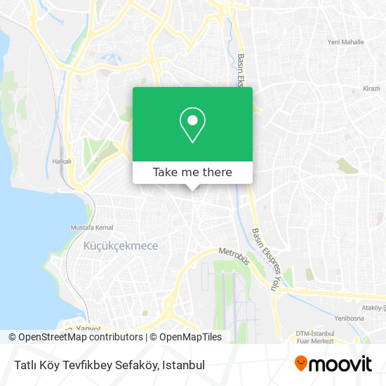 Tatlı Köy Tevfikbey Sefaköy map
