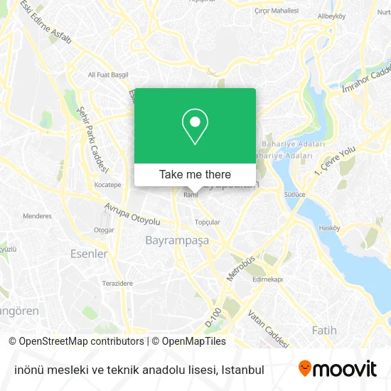 inönü mesleki ve teknik anadolu lisesi map