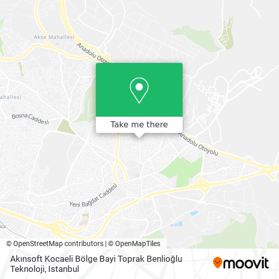 Akınsoft Kocaeli Bölge Bayi Toprak Benlioğlu Teknoloji map