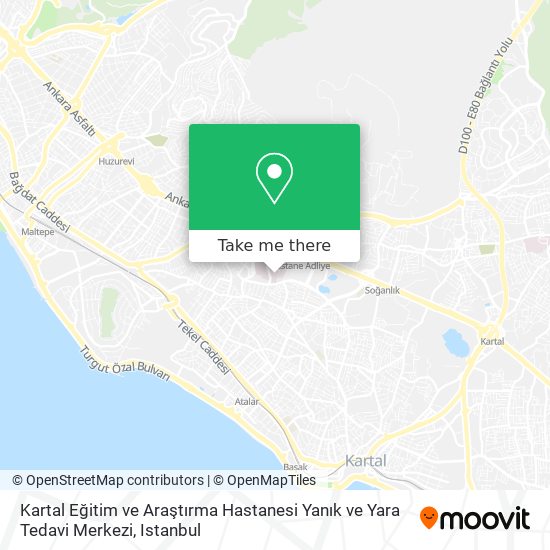 Kartal Eğitim ve Araştırma Hastanesi Yanık ve Yara Tedavi Merkezi map