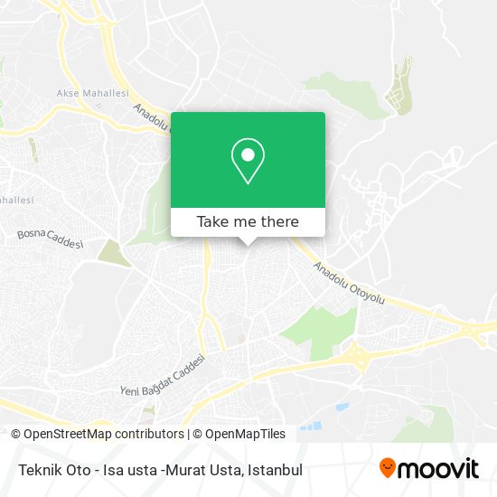 Teknik Oto - Isa usta -Murat Usta map