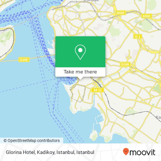 Glorina Hotel, Kadikoy, Istanbul map