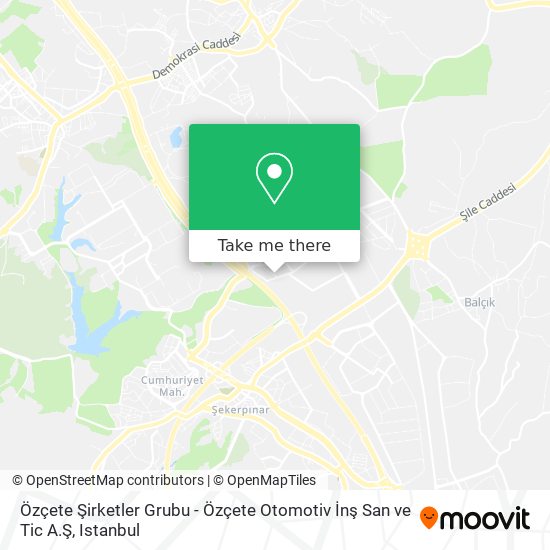 Özçete Şirketler Grubu - Özçete Otomotiv İnş San ve Tic A.Ş map