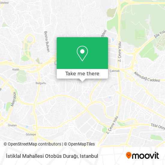 İstiklal Mahallesi Otobüs Durağı map