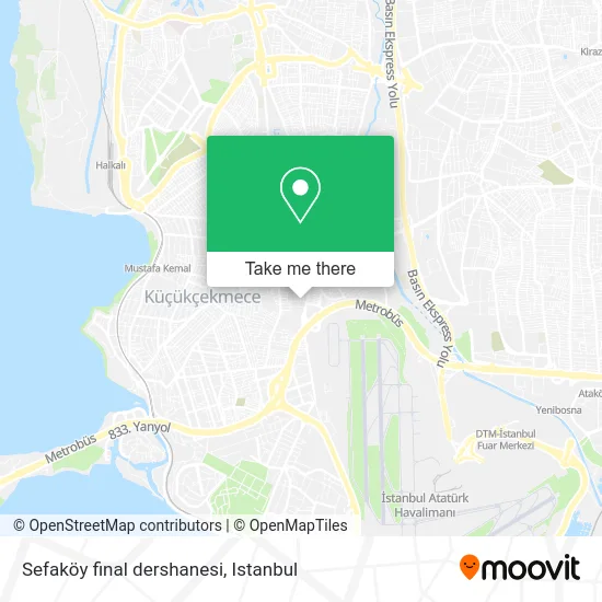 Sefaköy final dershanesi map