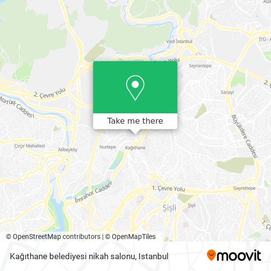 Kağıthane belediyesi nikah salonu map