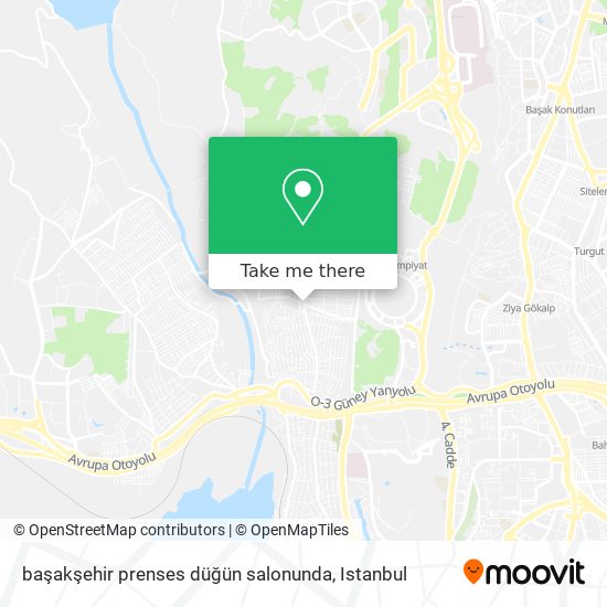 başakşehir prenses düğün salonunda map