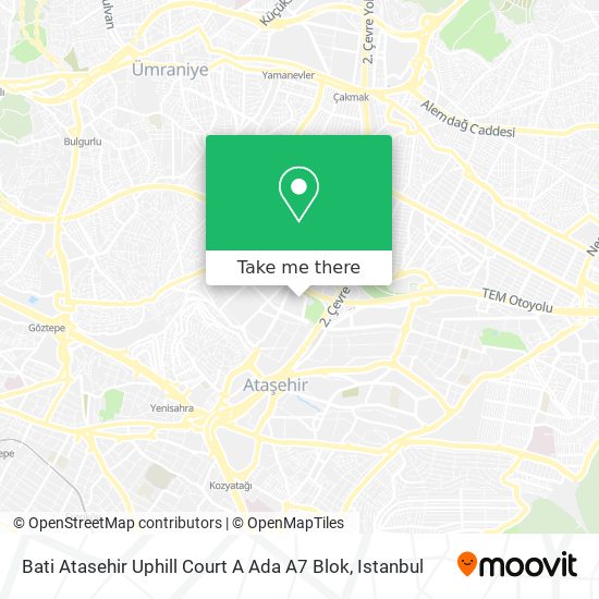 Bati Atasehir Uphill Court A Ada A7 Blok map