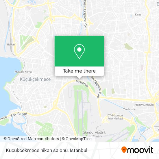 Kucukcekmece nikah salonu map