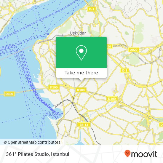 361° Pilates Studio map