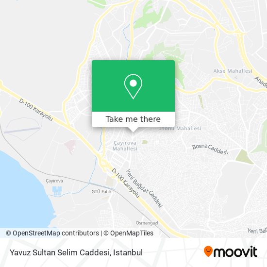 Yavuz Sultan Selim Caddesi map