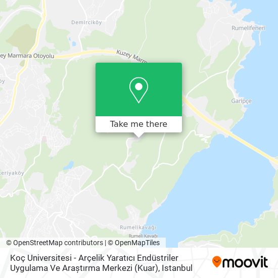 Koç Universitesi - Arçelik Yaratıcı Endüstriler Uygulama Ve Araștırma Merkezi (Kuar) map