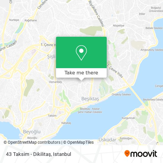 43 Taksim - Dikilitaş map