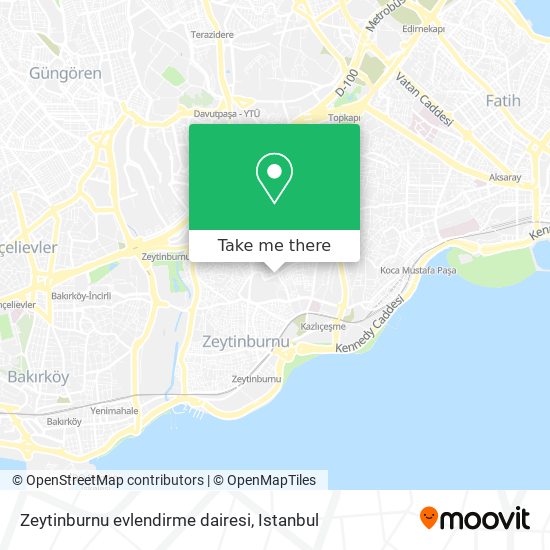 Zeytinburnu evlendirme dairesi map