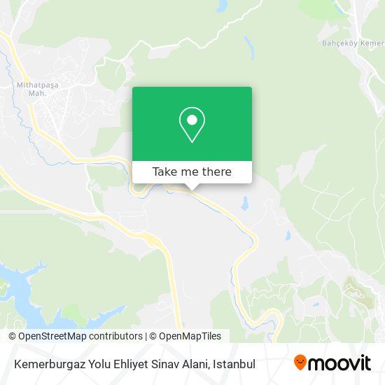 Kemerburgaz Yolu Ehliyet Sinav Alani map