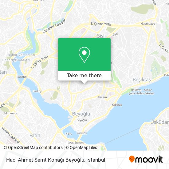 Hacı Ahmet Semt Konağı Beyoğlu map