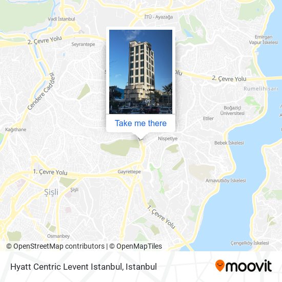 Hyatt Centric Levent Istanbul map