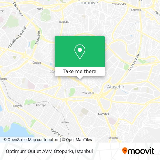 how to get to optimum outlet avm otoparki in atasehir by bus cable car train or metro