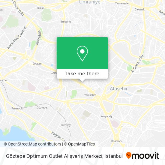 Göztepe Optimum Outlet Alışveriş Merkezi map