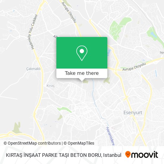 KIRTAŞ İNŞAAT PARKE TAŞI BETON BORU map