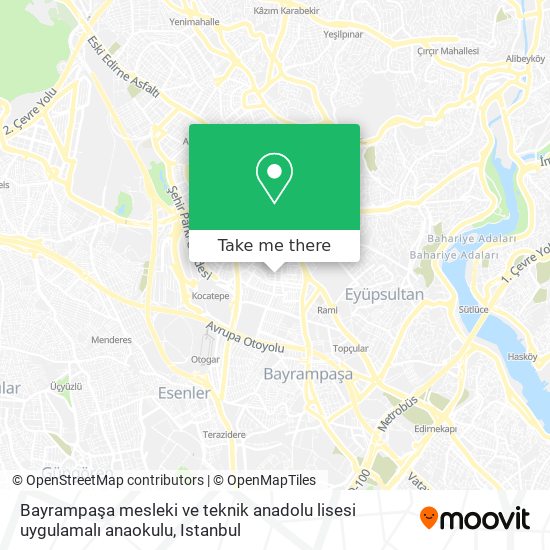 Bayrampaşa mesleki ve teknik anadolu lisesi uygulamalı anaokulu map