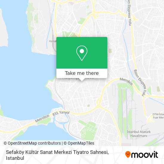 Sefaköy Kültür Sanat Merkezi Tiyatro Sahnesi map