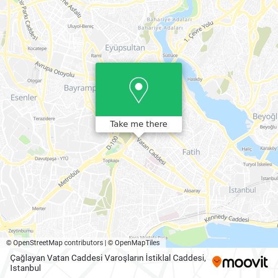 Çağlayan Vatan Caddesi Varoşların İstiklal Caddesi map