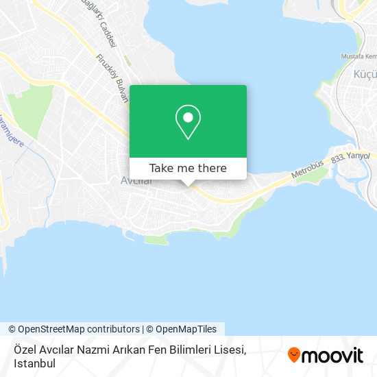 Özel Avcılar Nazmi Arıkan Fen Bilimleri Lisesi map