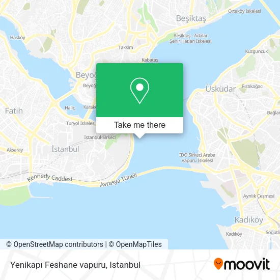 Yenikapı Feshane vapuru map