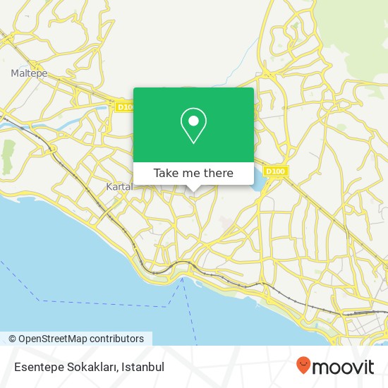 Esentepe Sokakları map