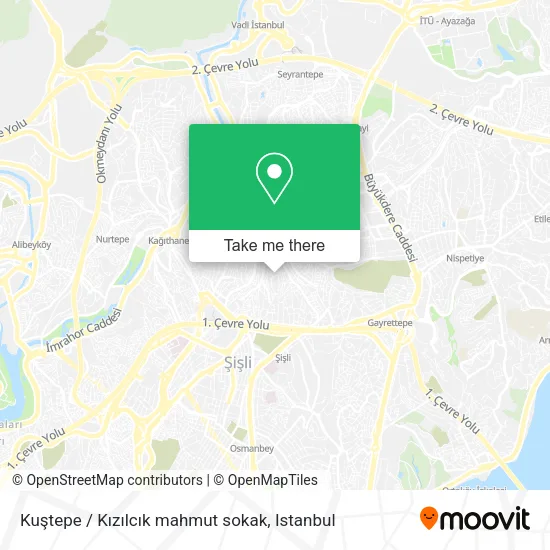 Kuştepe / Kızılcık mahmut sokak map
