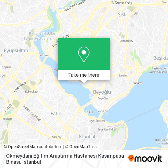 Okmeydanı Eğitim Araştırma Hastanesi Kasımpaşa Binası map