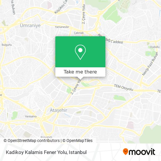 Kadikoy Kalamis Fener Yolu map