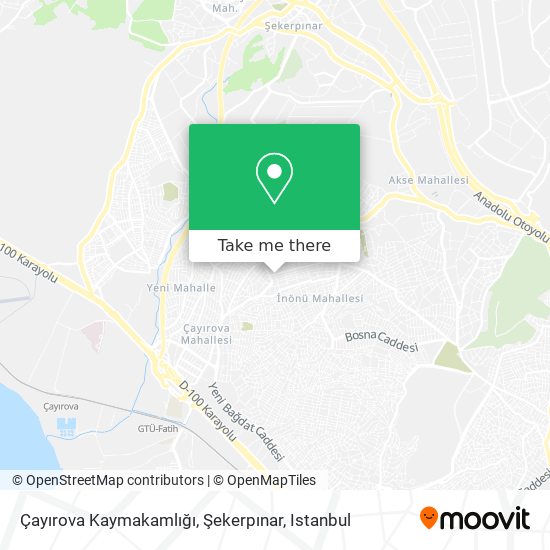 Çayırova Kaymakamlığı, Şekerpınar map