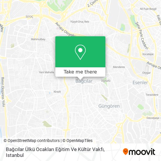 Bağcılar Ülkü Ocakları Eğitim Ve Kültür Vakfı map
